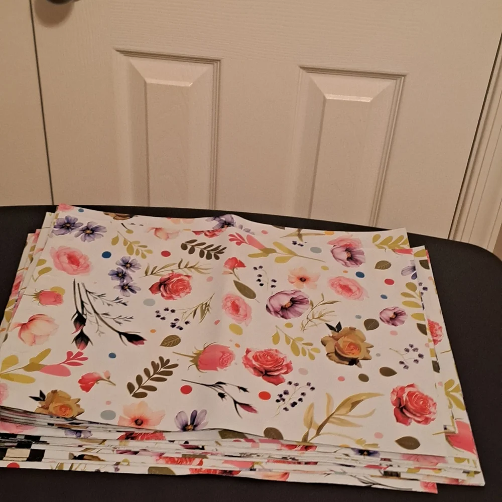 15 ct 12.0×15.5 Floral polymailers